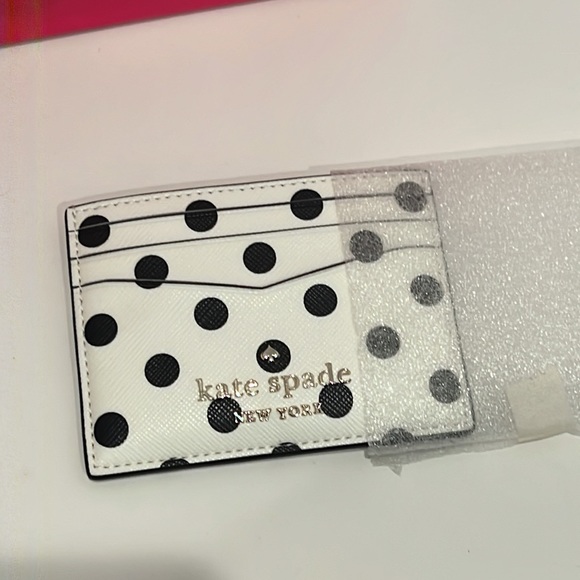 COPY - Kate Spade Staci Dot Dot Dot Slim Card Holder polka dot New NEVER USED - Picture 2 of 4